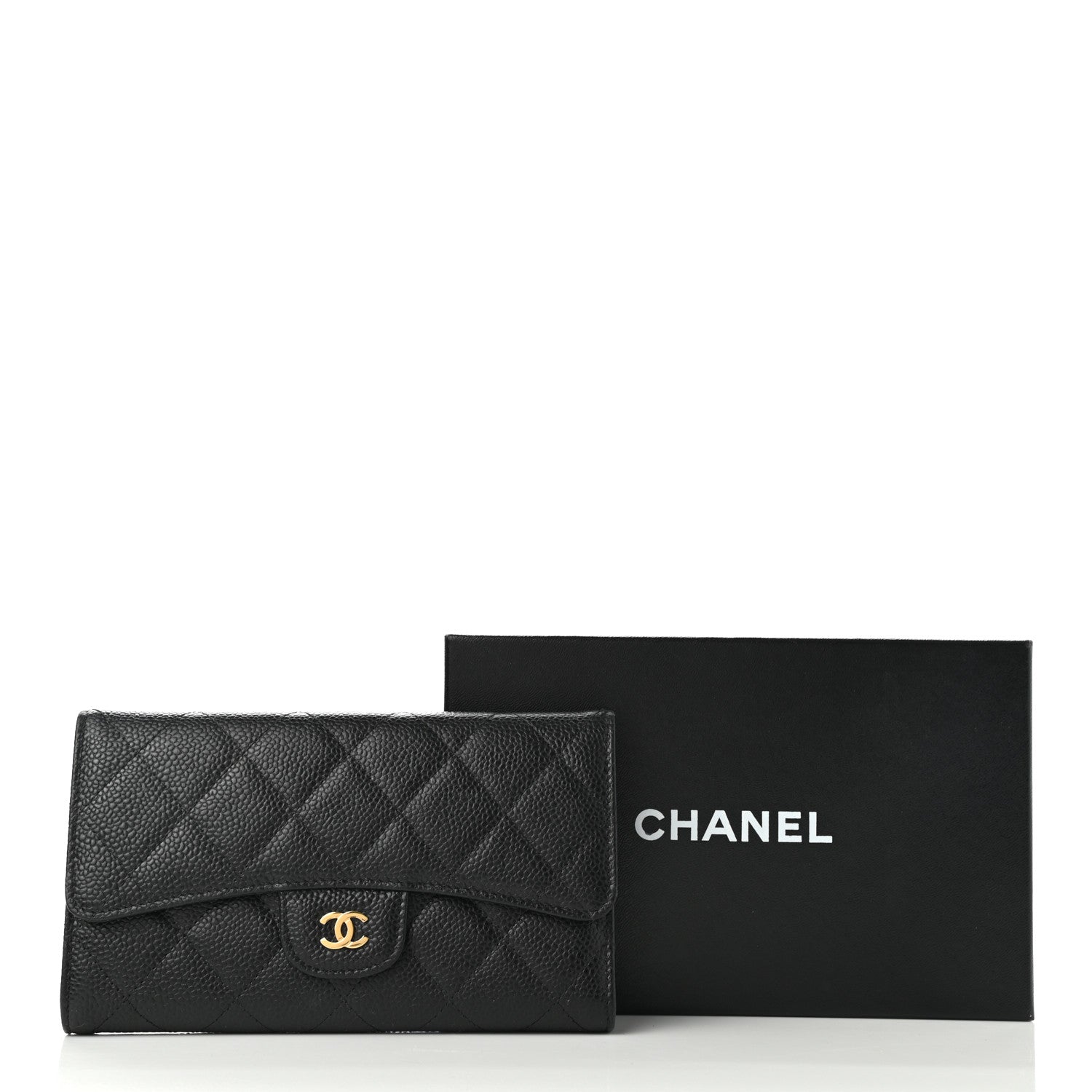 Chanel Caviar Quilted Large Flap Wallet Black 10 of 10