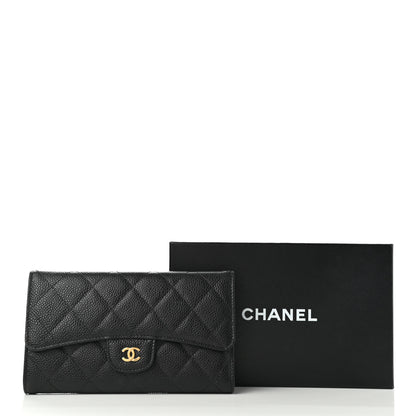 Chanel Caviar Quilted Large Flap Wallet Black 10 of 10