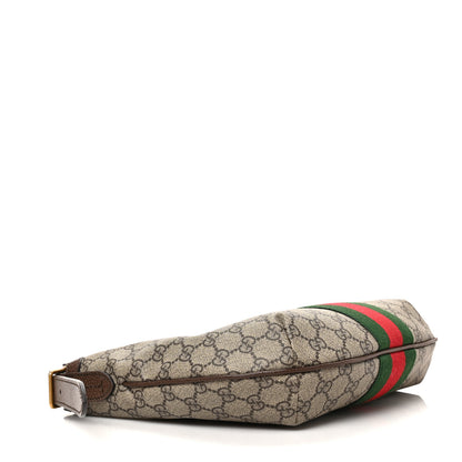 Gucci GG Supreme Monogram Web Small Ophidia Half Moon Hobo Brown 4 of 9