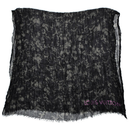 Louis Vuitton Cashmere Silk Leopard Stole Black 3 of 7