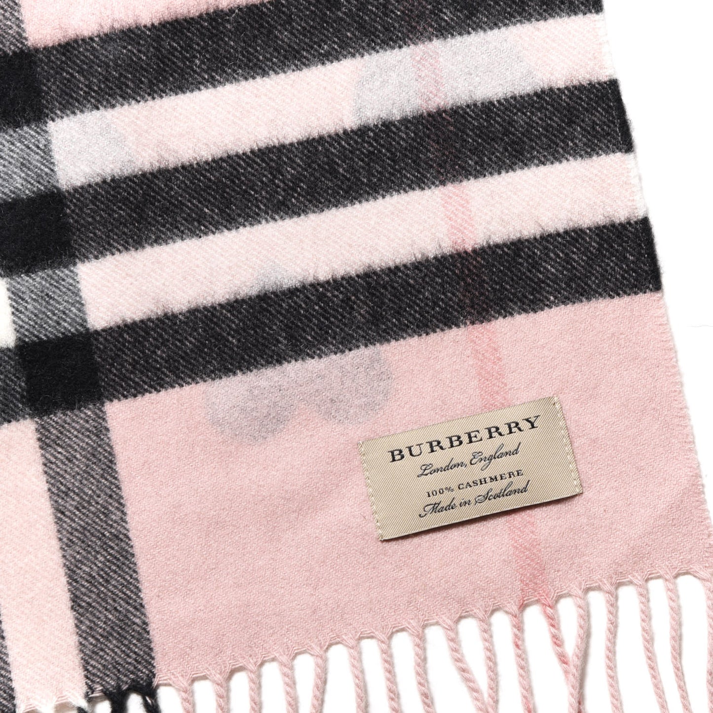 Cashmere Giant Heart Fringe Scarf Pink