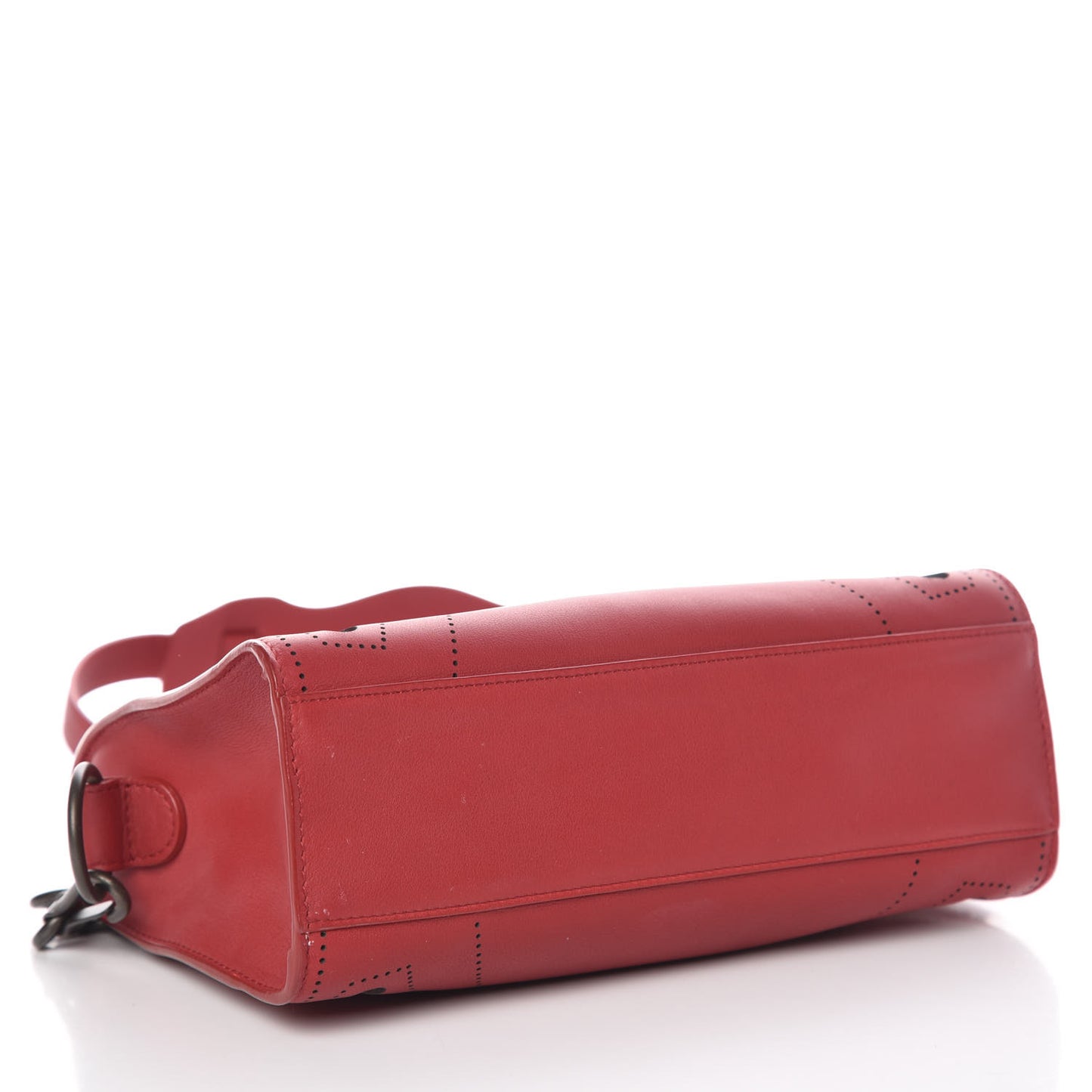 Veau Soyeux Perforated Blackout Hardware Mini City Rouge Groseille
