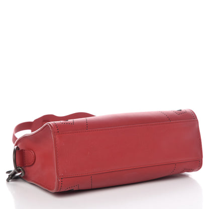 Balenciaga Veau Soyeux Perforated Blackout Hardware Mini City Rouge Groseille 4 of 12