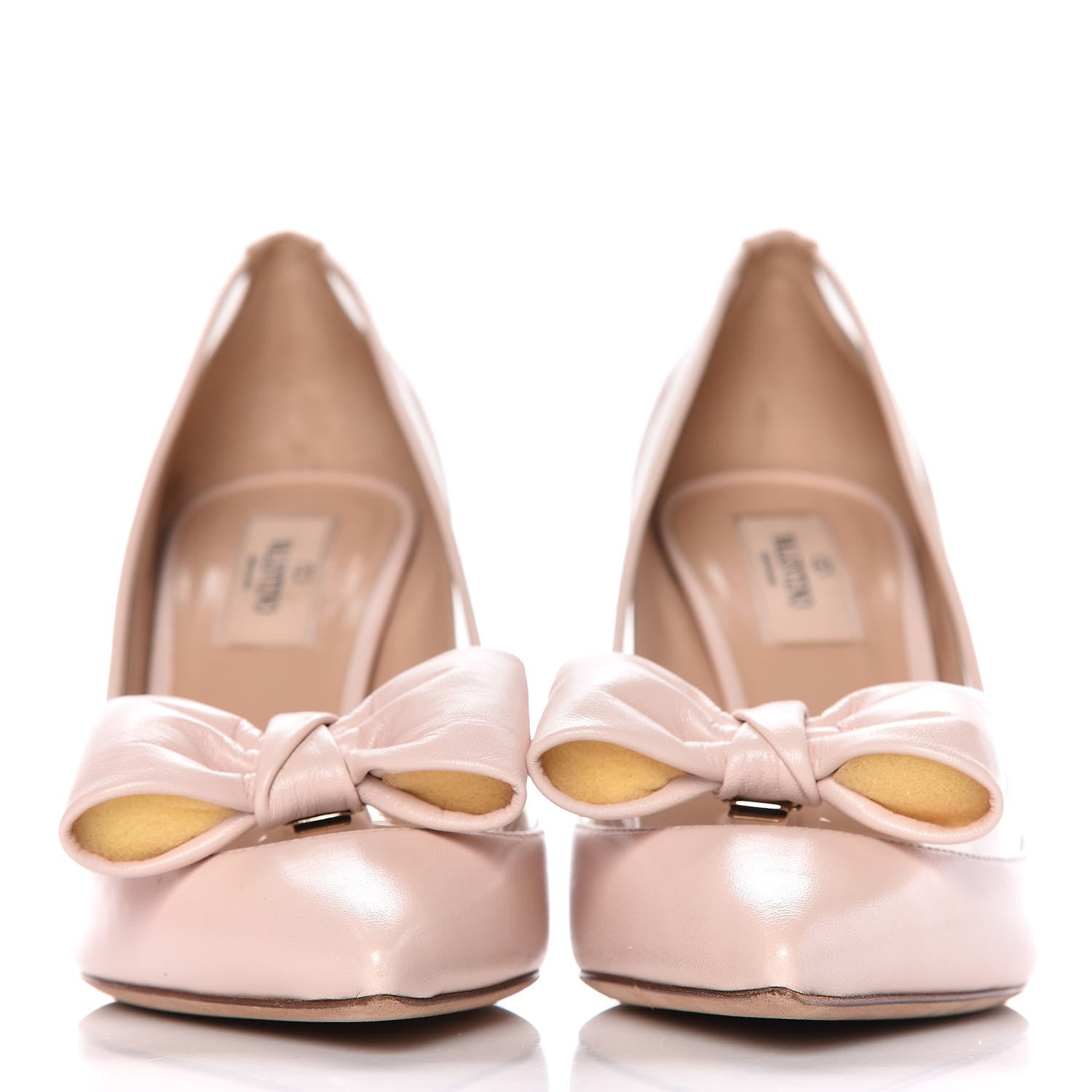 Valentino Garavani Nappa PVC Dollybow Pumps 38 Water Rose 2 of 13