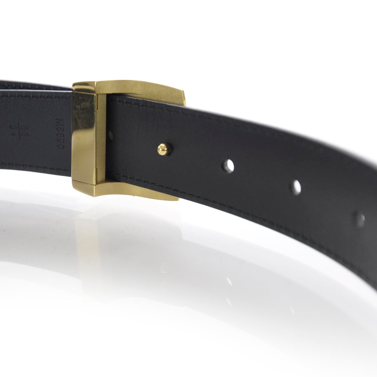 Louis Vuitton Monogram Multicolor LV Cut Reversible Belt 85 34 Black 3 of 5
