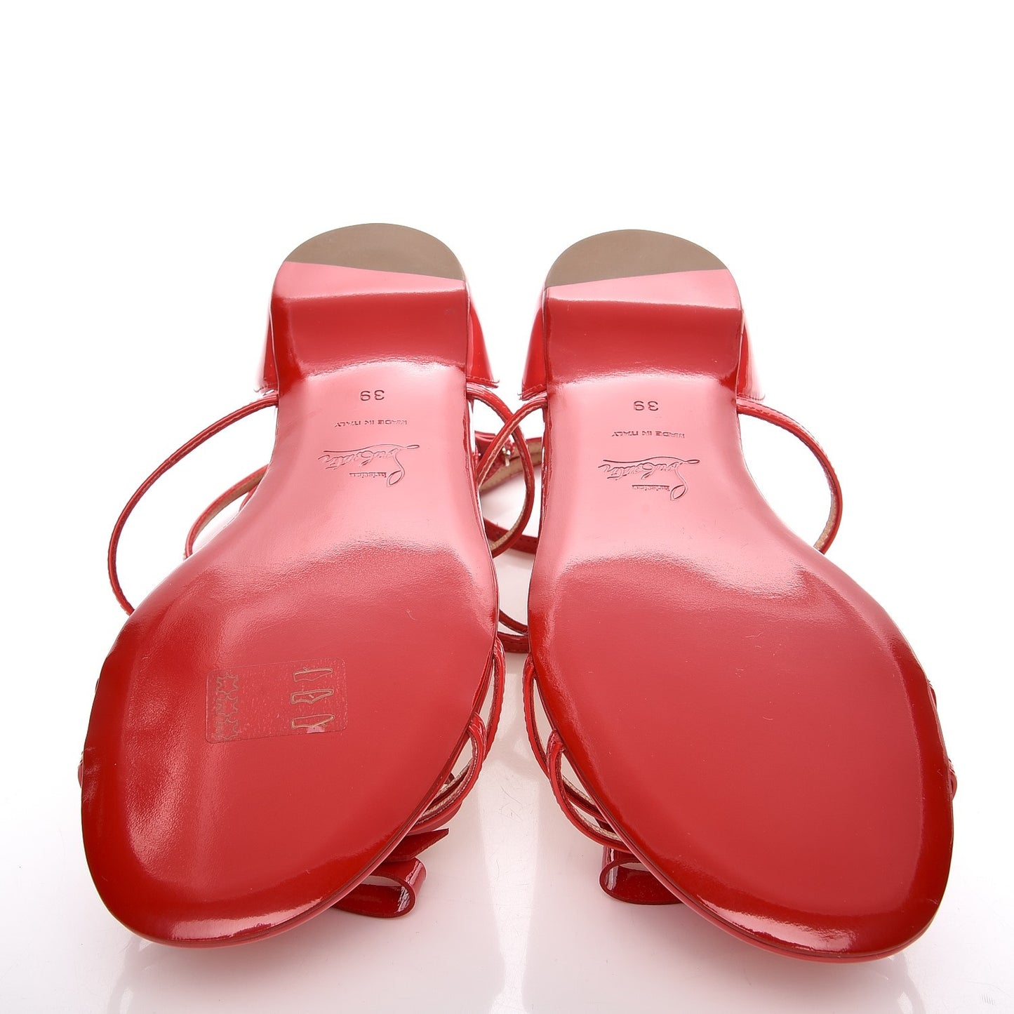 Patent Blakissima Flat Sandals 39 Fraise