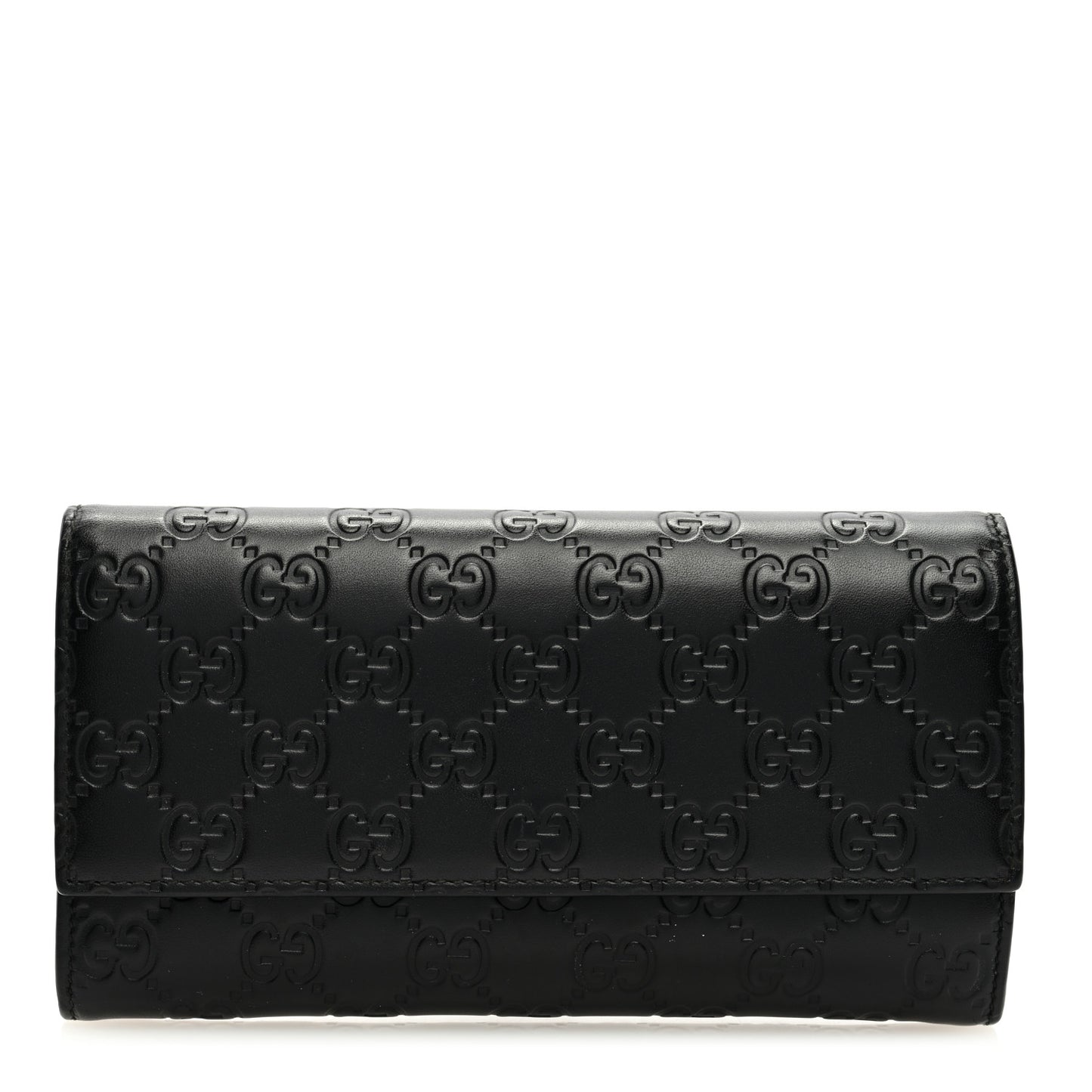 Guccissima Avel Continental Flap Wallet Black