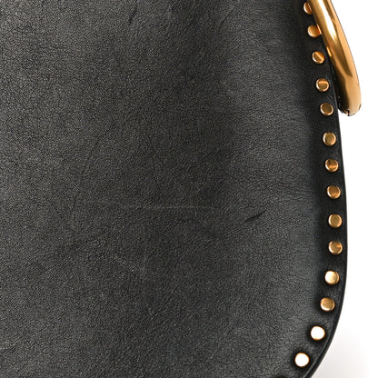 Chloe Calfskin Braided Medium Hudson Shoulder Bag Black 13 of 14