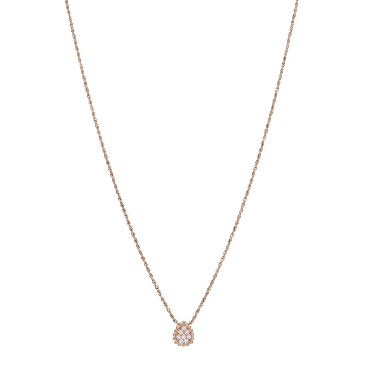 Boucheron 18K Rose Gold Diamond XS Serpent Boheme Necklace 1 of 6