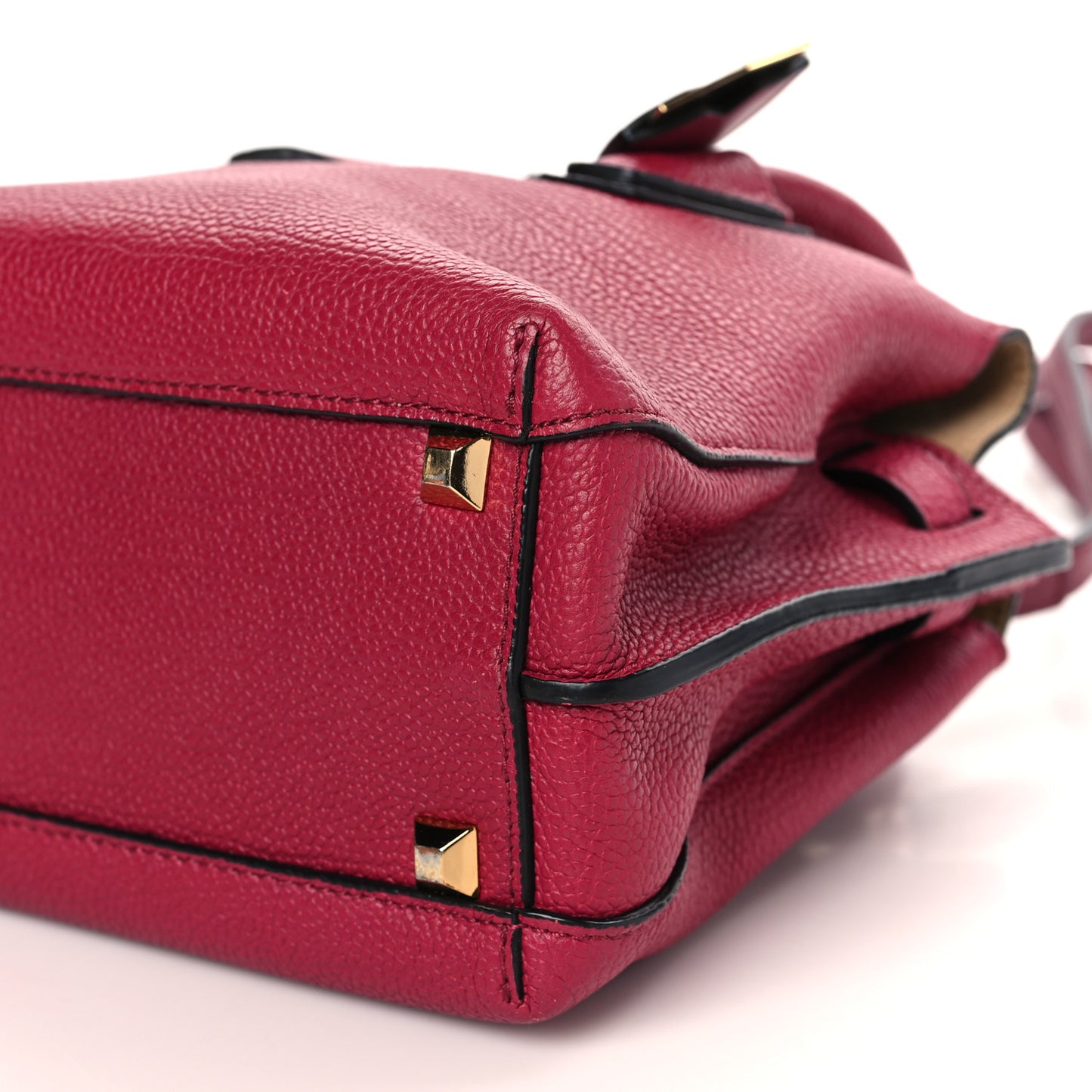 Grained Calfskin Mini Milla Tote Burgundy