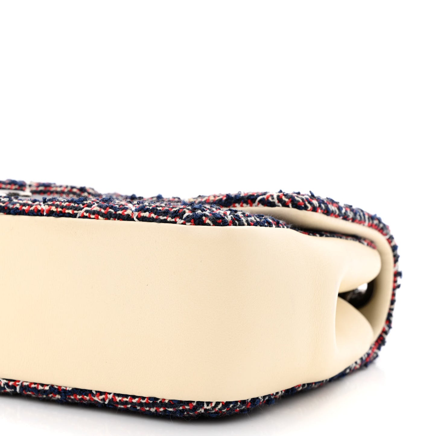 Tweed Quilted Medium Single Flap Blue Multicolor