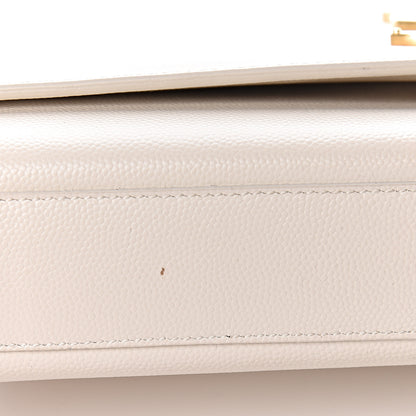 Saint Laurent Grain De Poudre Medium Classic Monogram Kate Satchel Porcellana 10 of 12