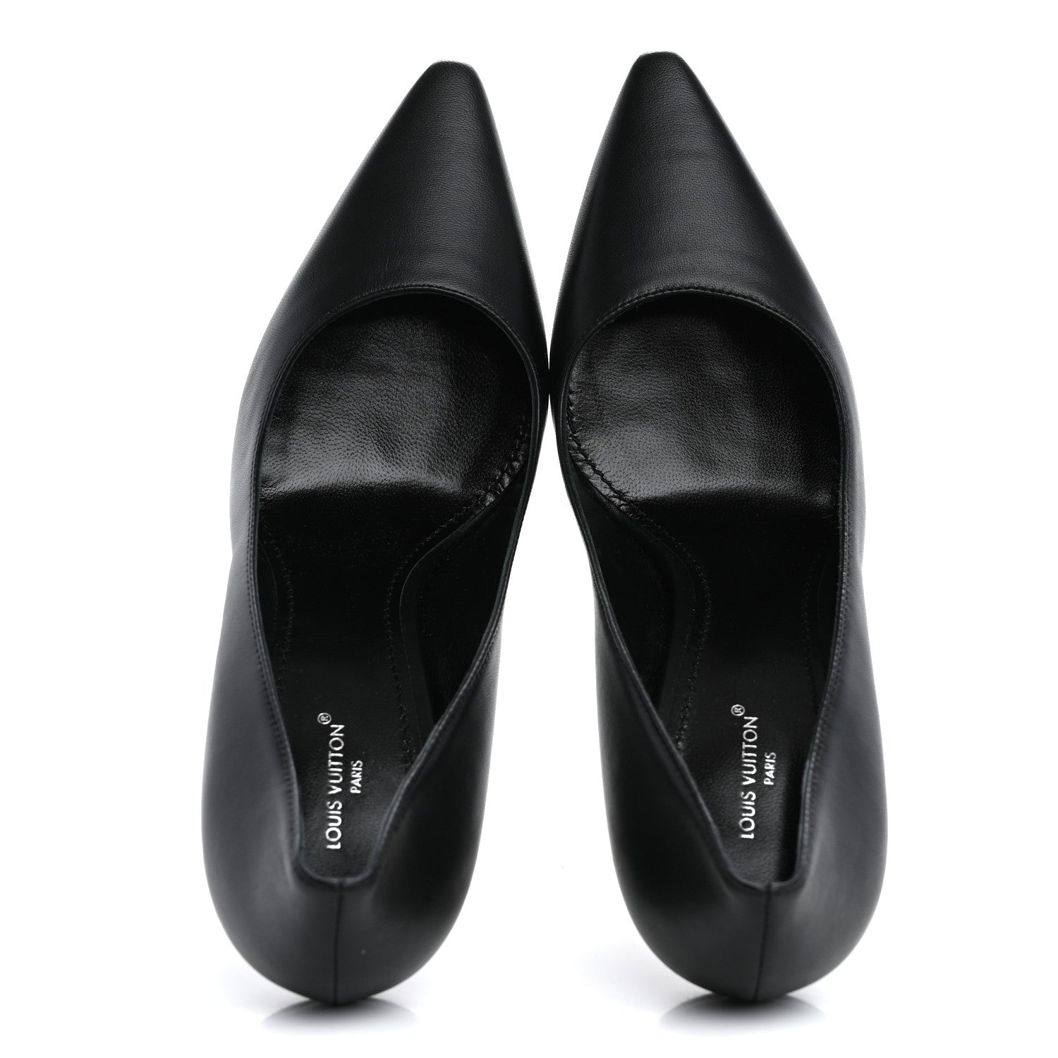 Louis Vuitton Lambskin Sparkle Pumps 38.5 Black 2 of 10