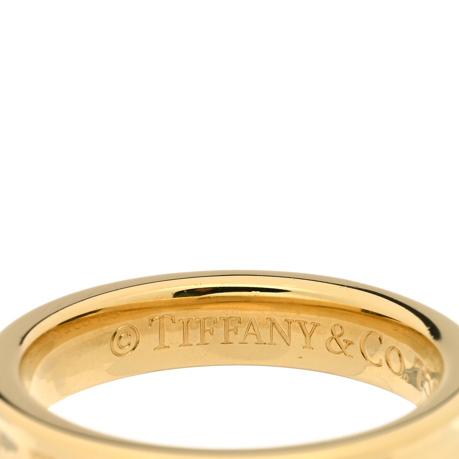 Tiffany 18K Yellow Gold Narrow 1837 Ring 52 6 3 of 3