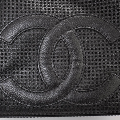Chanel Leather Perforated Bowler Black 10 of 10