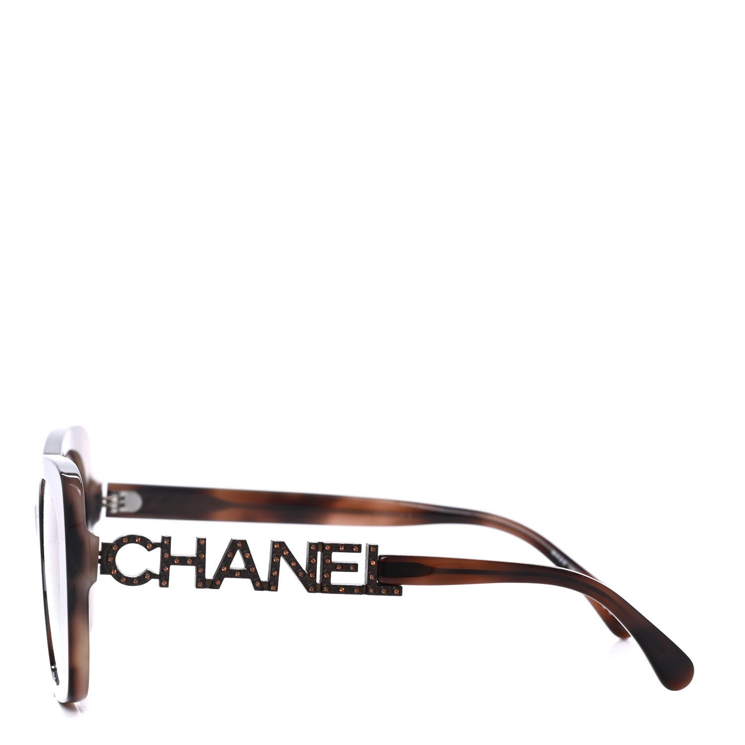 Chanel Acetate Strass Square Sunglasses 5422 Tortoise 3 of 9