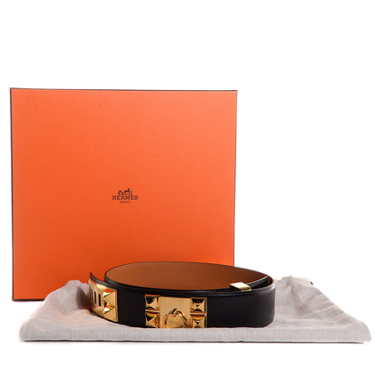 Hermes Box Collier De Chien CDC Belt 85 Black 8 of 8