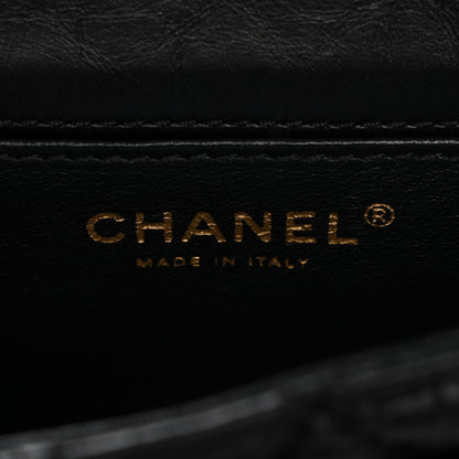 Chanel Aged Calfskin Quilted 2.55 Reissue Chain Waist Bag Black 6 of 12