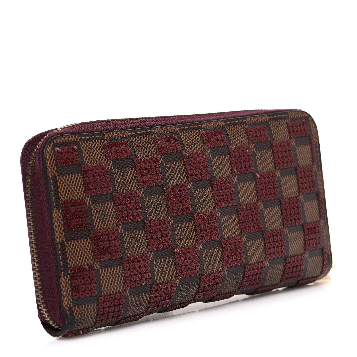 Louis Vuitton Damier Paillettes Zippy Wallet Red 3 of 8
