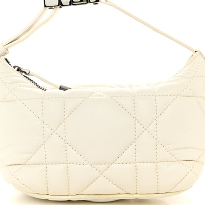 Christian Dior Calfskin Macrocannage Small Diortravel Nomad Pouch Latte 7 of 9