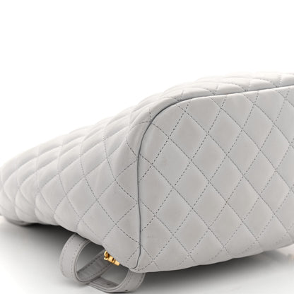 Chanel Calfskin Quilted Large Urban Spirit Backpack Grey 9 of 12