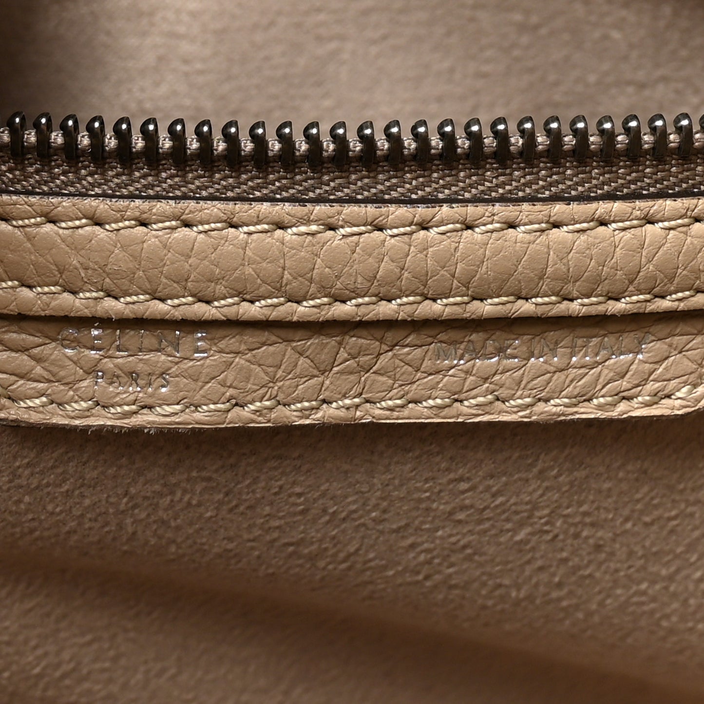 Drummed Calfskin Micro Luggage Dune