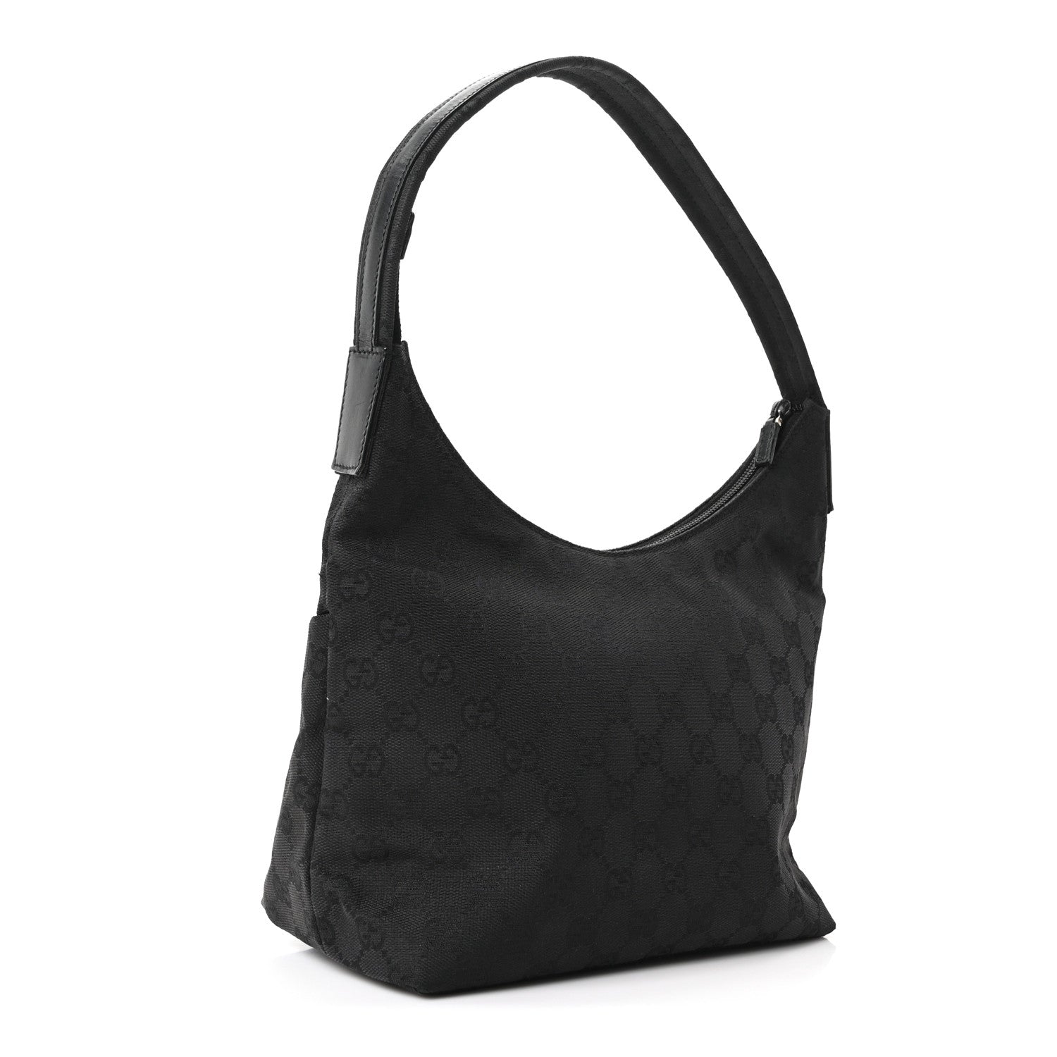 Gucci Nylon Monogram Small Hobo Black 3 of 10