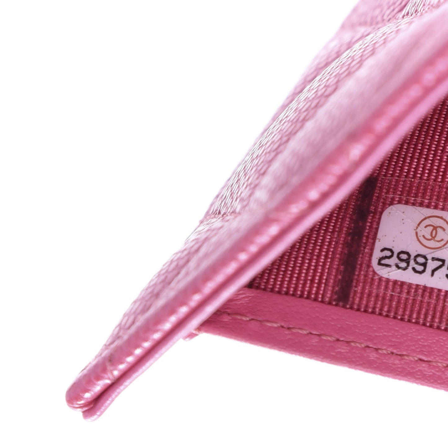 Caviar Quilted Compact Flap Wallet Pink