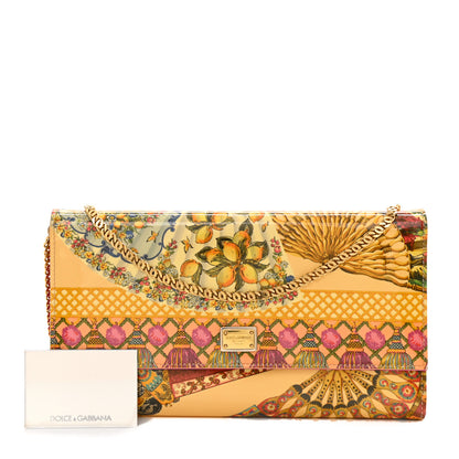 Dolce & Gabbana Dauphine Fan Foulard Print Wallet On Chain Multicolor 2 of 15