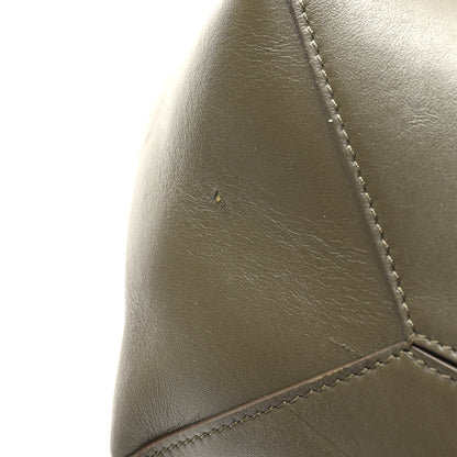 Loewe Shiny Calfskin Medium Puzzle Fold Tote Dark Khaki Green 12 of 12