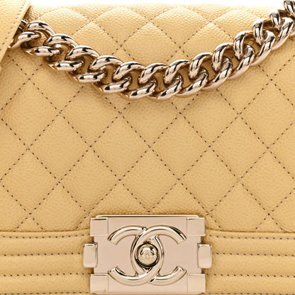 Chanel Caviar Quilted Small Boy Flap Yellow 8 of 11