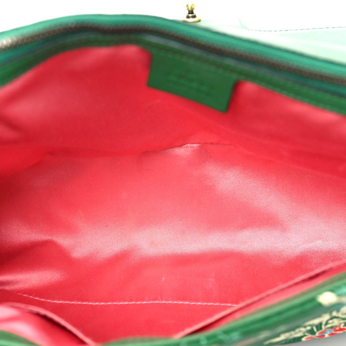 Jacquard Matelasse Floral Medium GG Marmont Shoulder Bag Green