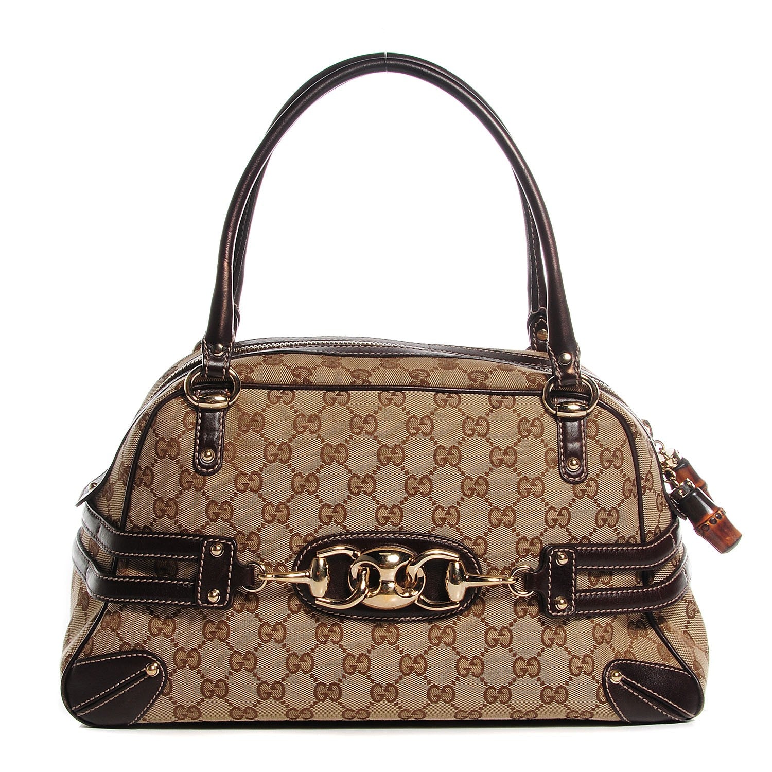 Gucci Monogram Large Wave Boston Dark Brown 1 of 7