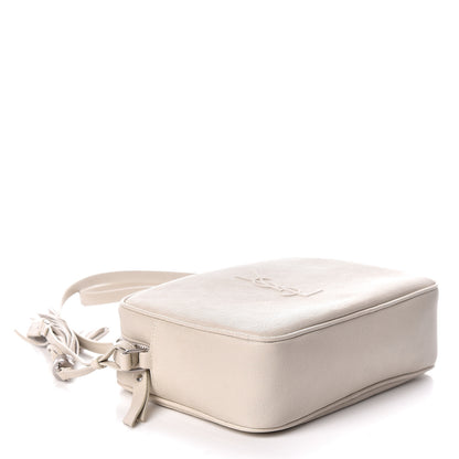Saint Laurent Lambskin Monogram Small Lou Camera Bag Icy White 4 of 9