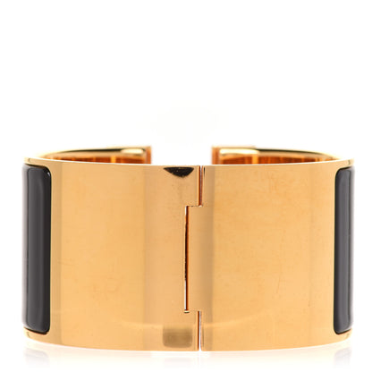 Hermes Enamel Extra Wide Clic Clac H Bracelet PM Black 3 of 6