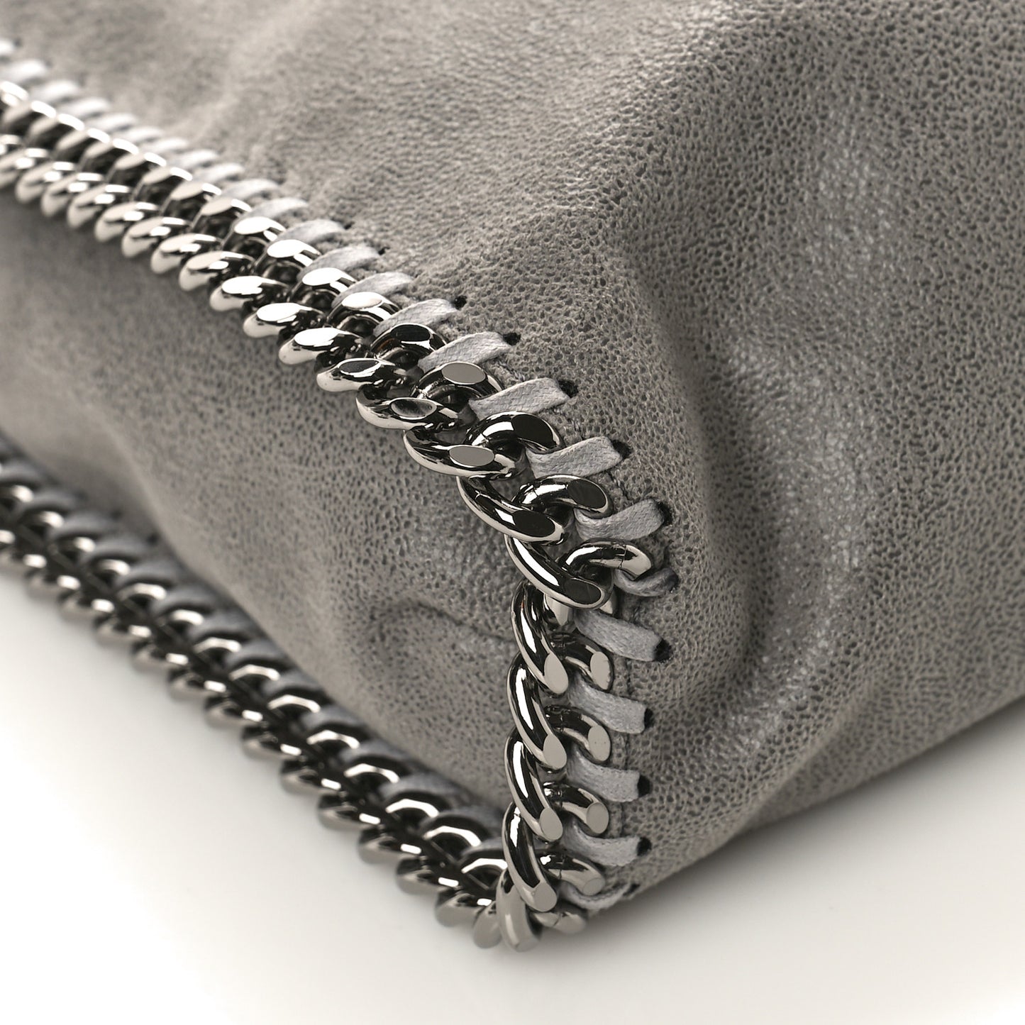Shaggy Deer Falabella Fold Over Tote Grey