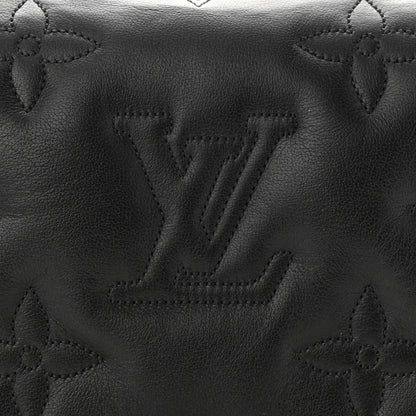 Louis Vuitton Calfskin Bubblegram Wallet On Strap Black 7 of 9