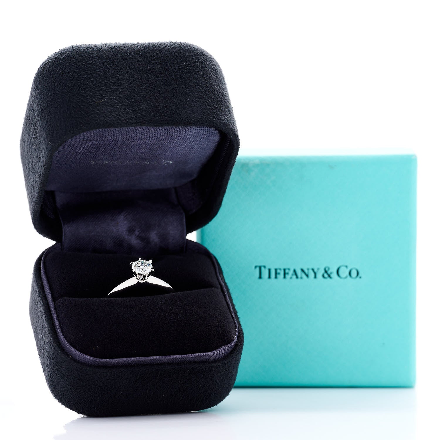 Tiffany Platinum Diamond .55ct Solitaire Engagement Ring 51 5.75 8 of 8