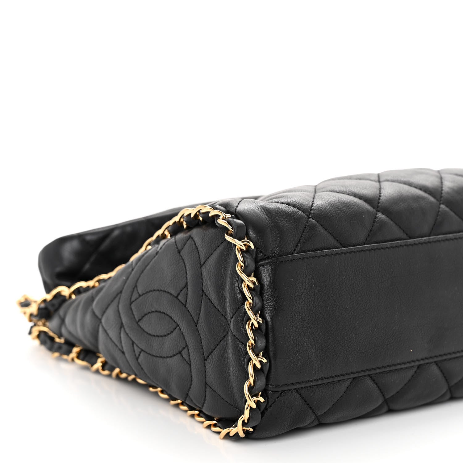 Chanel Calfskin Quilted Medium Chain Me Hobo Black 8 of 9