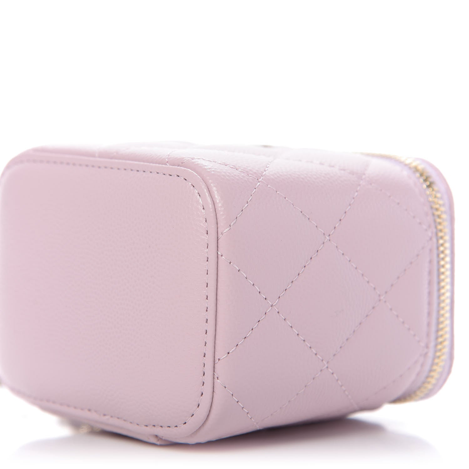 Chanel Caviar Quilted Mini Vanity Case With Chain Light Pink 7 of 10
