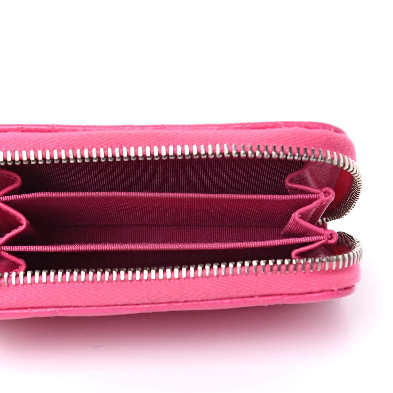 Chanel Caviar Quilted Zip Coin Purse Pink 5 of 8