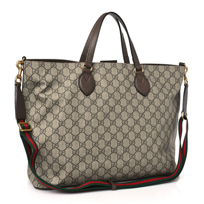Gucci Soft GG Supreme Monogram Courrier Medium Crossbody Tote Beige New Acero 3 of 9
