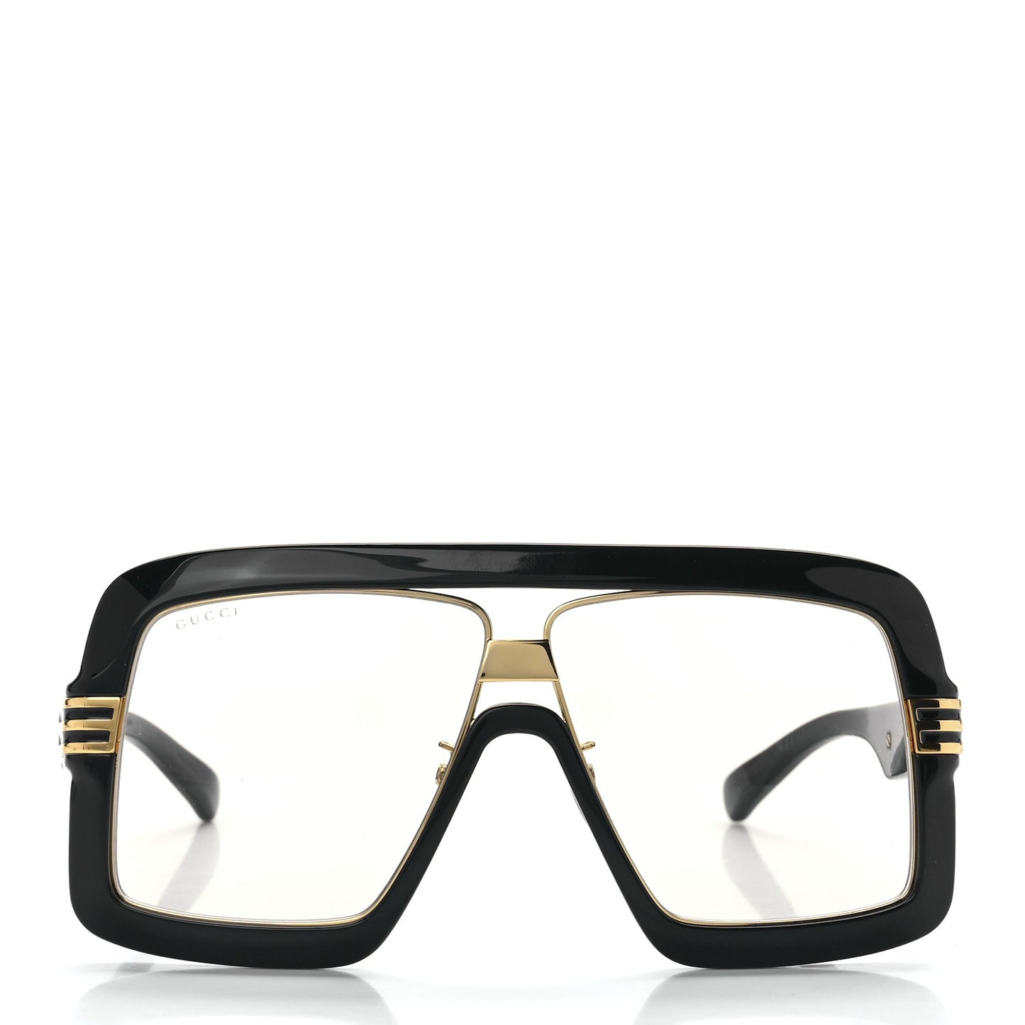 Acetate Shield GG0900S Sunglasses Black Transparent