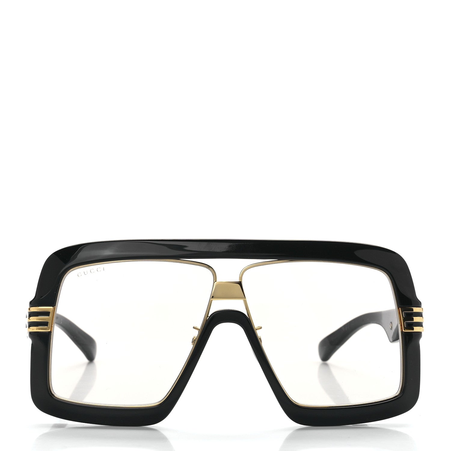 Gucci Acetate Shield GG0900S Sunglasses Black Transparent 2 of 8