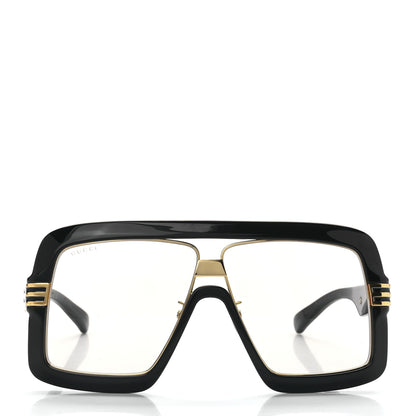 Gucci Acetate Shield GG0900S Sunglasses Black Transparent 2 of 8