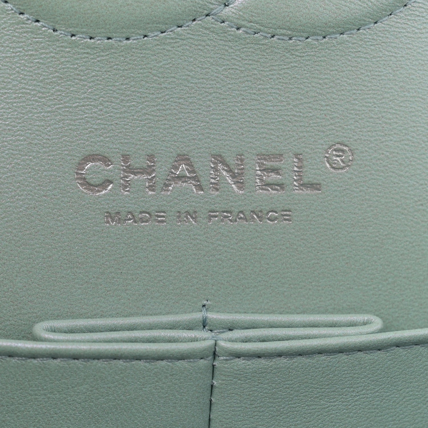 Chanel Iridescent Calfskin Quilted Medium Double Flap Light Blue 6 of 11