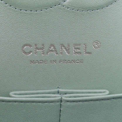 Chanel Iridescent Calfskin Quilted Medium Double Flap Light Blue 6 of 11