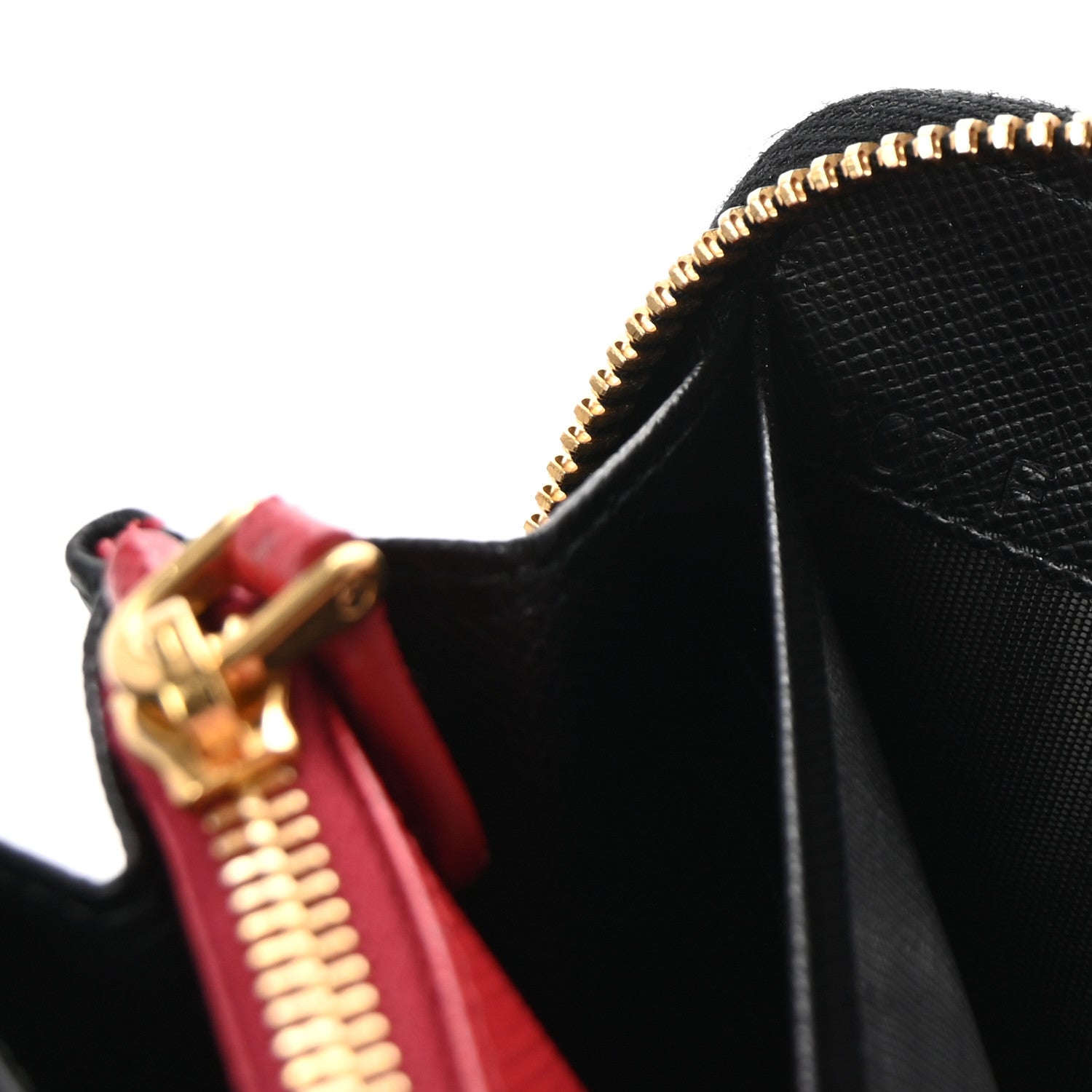 Prada Saffiano Metal Zip Around Wallet Black 7 of 7