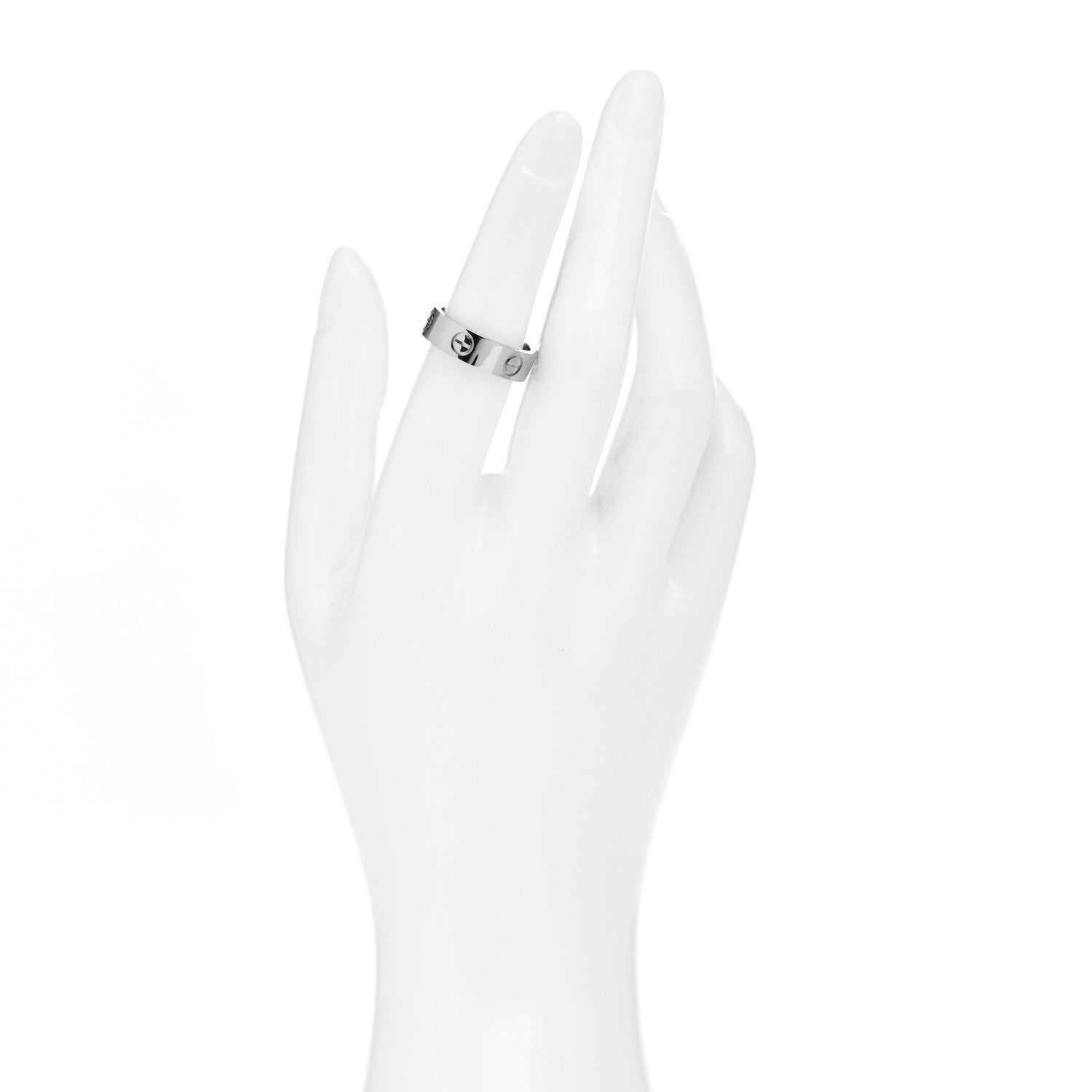 Cartier 18K White Gold 5.5mm LOVE Ring 53 6.25 2 of 5