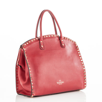 Valentino Garavani Vitello Rockstud Dome Shopper Rosso Valentino 3 of 7